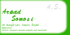 arpad somosi business card